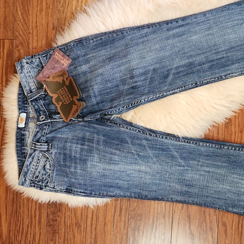 Antik Embroidered Pocket Bootcut Dark Wash Jeans - Picture 4 of 9